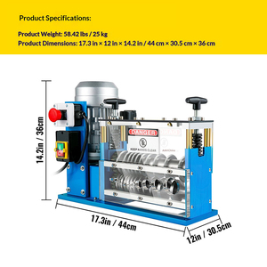Macchina Automatica Multi-Porta per Spellatura Cavi con Lama/Rullo Regolabile, 0.37KW 220V 25-30m/min, per Riciclaggio Rame - Product Image 6