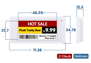 Esposizione digitale astuta del cartellino del prezzo dell'etichetta elettronica dello scaffale da 2.13 pollici di SUNY per <span class=keywords><strong>il</strong></span> <span class=keywords><strong>supermercato</strong></span> - Product Image 2