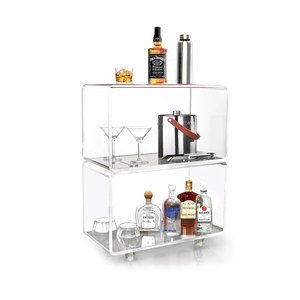 High Quality Customized Size Transparent Collapsible Bar Cart for Hotel - Product Image 5