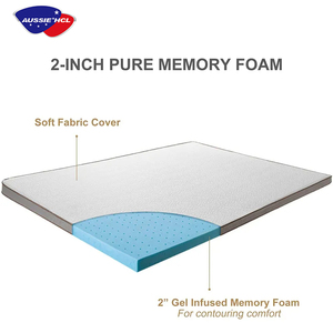 Bán buôn cuộn lên bao bì thoải mái vải nệm bìa cao su tự nhiên làm mát Gel tiêm Bộ nhớ bọt Nệm Topper - Product Image 6