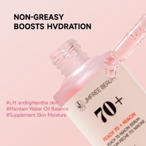 JMFREE Produk Perawatan Kulit Korea Peach 70% Niacinamide Serum Pencerah Flek Hitam 30ml Antioksidan Anti Penuaan Serum Wajah Pencerah - Product Image 4