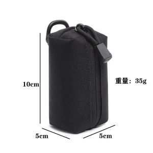 Sac de rangement multifonctionnel pour sports de plein air, pochette à clés, porte-monnaie, pochette tactique en tissu Oxford épais, 15 pouces, noir, unisexe - Product Image 2