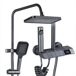Juego <span class=keywords><strong>de</strong></span> Ducha LED Digital <span class=keywords><strong>de</strong></span> Aleación <span class=keywords><strong>de</strong></span> Zinc, Montado en la <span class=keywords><strong>Pared</strong></span>, Color Gris Metálico, Oferta 2025, <span class=keywords><strong>Precio</strong></span> Económico - Product Image 1