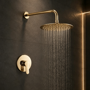 Wholesale Modern <b>Gold</b> Wall Mounted Bathroom <b>Shower</b> <b>Set</b> 8-16" Optional 304 Stainless Steel Top Outlet Wall-Mounted Brass <b>Shower</b> - Product Image 4
