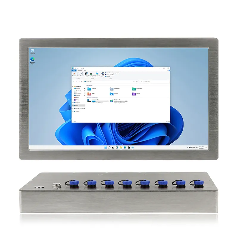 15.6" resistive touch vesa mounting all in one ip66 stainless steel waterproof pc