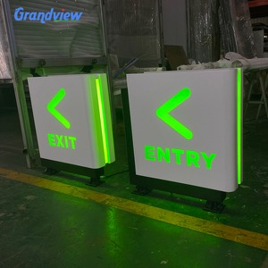 Letrero de totem para <span class=keywords><strong>gasolinera</strong></span> exterior con logotipo iluminado y pantalla de precios de aceite, caja de luz publicitaria, letrero de entrada y salida para estación de servicio - Product Image 5
