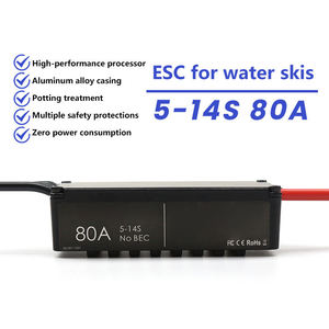 80A 5-14S Waterproof Plastic Brushless ESC Speed <b>Controller</b> For RC Drone <b>Boat</b> Water Skis Marine Model Motor Spare Components - Product Image 2