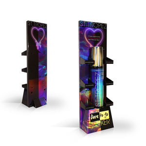 Promosyon kozmetik makyaj zemin ekran standı kozmetik için özelleştirilebilir kağıt ve karton ekran rafı - Product Image 4