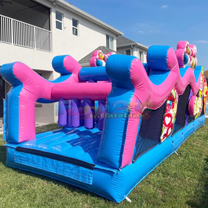 Christmas holiday party jumpers bounce house combo <b>inflatable</b> sugar shack obstacle course for kids and adults - Product Image 4
