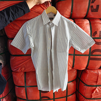 Chemises d'occasion en coton pour hommes, manches courtes, coupe oversize, décontractées, en balles de 19kg et 100kg, été