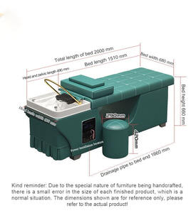 Peluquería Cómodo Masaje Acostado Silla de cuero Cabeza Equipo de spa Champú Spa Cama Lavado con circulación de agua - Product Image 3