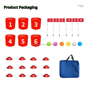 गोल्फ बाल्टी यार्ड खेल वयस्कों के लिए परिवार के बच्चों के लिए पोर्टेबल 6-होल गोल्फ कोर्स - Product Image 4