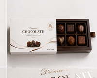 Caja de Embalaje Personalizada para Chocolate, Caja de Embalaje Impresa de Grado Alimenticio con Inserto, Caja de Envío de Cartón de Lujo para Regalo