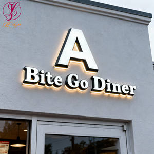 Enseigne <span class=keywords><strong>LED</strong></span> rétroéclairée pour parc relaxant, lettres 3D en acrylique, logo personnalisé, signalétique métallique, panneau lumineux extérieur pour parcs publics - Product Image 2