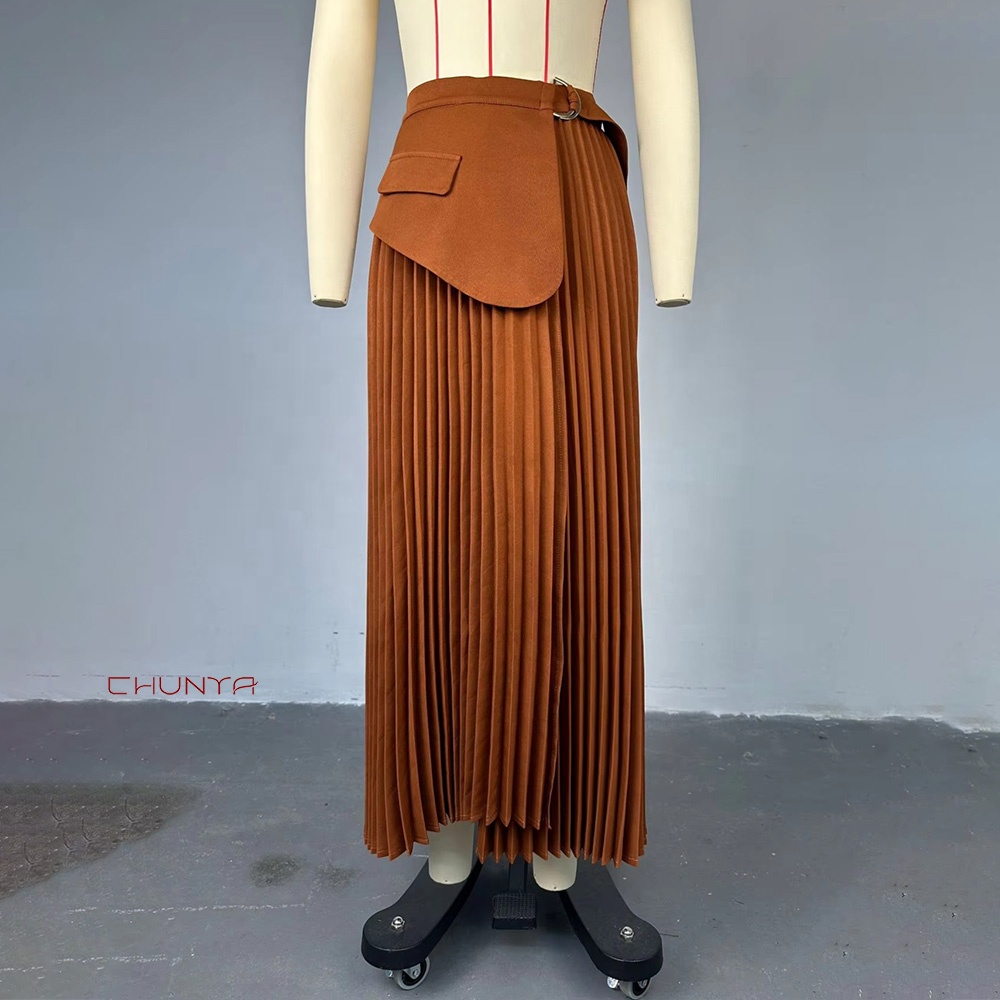 CY7493 Fashion a-Line Pleated Skirts - Elegant & Sustainable
