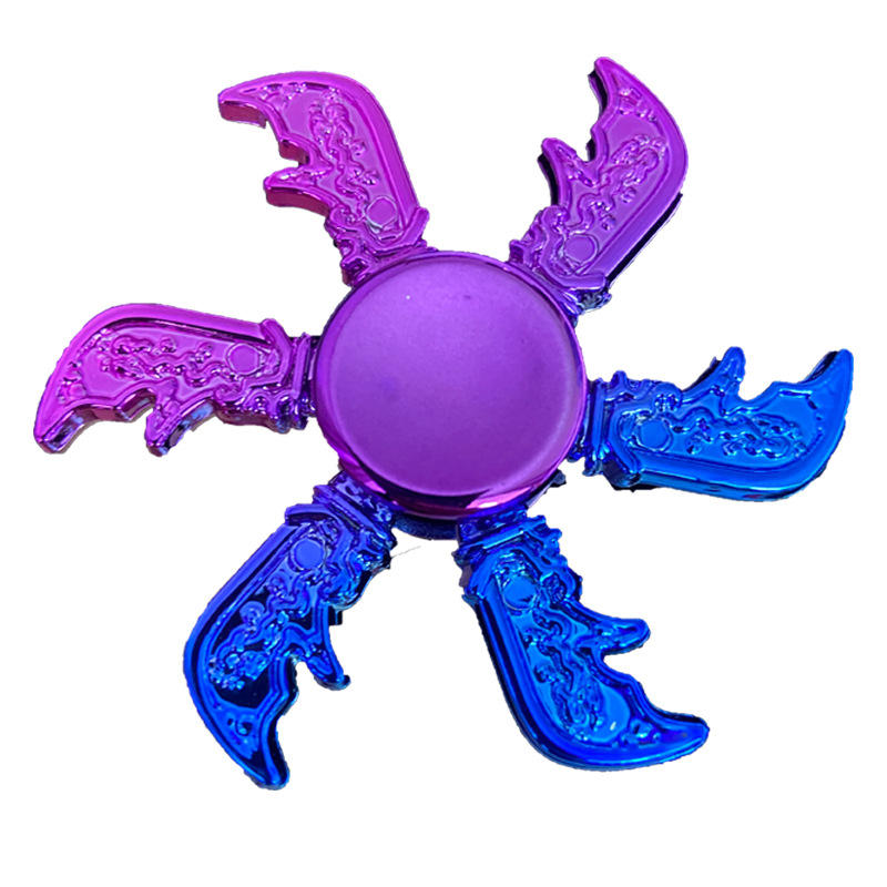Couteau dragon vert dégradé irisé