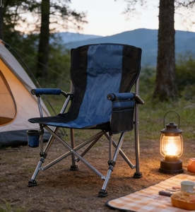 <span class=keywords><strong>Chaise</strong></span> <span class=keywords><strong>de</strong></span> directeur pliable d'extérieur, grand format, dossier confortable, pour les loisirs, les voyages en voiture, le <span class=keywords><strong>camping</strong></span> - Product Image 3