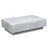 Meubles de salon, table basse en bois massif, forme rectangulaire, table basse en bois recyclé, style concis