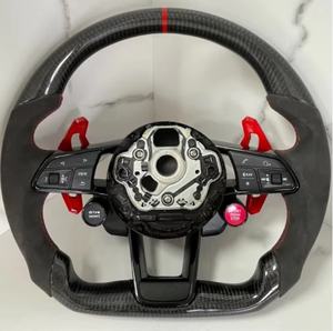 Pour <span class=keywords><strong>Audi</strong></span> R8 <span class=keywords><strong>Tt</strong></span> Mk2 <span class=keywords><strong>Mk3</strong></span> B8 <span class=keywords><strong>RS</strong></span> TTS Ttrs Rs3 Rs6 RS4 RS5 RS7 A3 D3 A4 A5 A6 C6 A6l A8 A1 Q3 Q5 Q7 Volant de voiture en fibre de carbone - Product Image 1