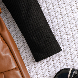 ชุดเสื้อผ้าเด็กผู้หญิง ลายสก็อต ผ้ายืด/โพลีเอสเตอร์ สไตล์เพรปปี้ เสื้อแขนยาวสวยหรู กระโปรงสั้น แฟชั่นทันสมัย สวยสง่า - Product Image 5