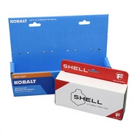 Boîte d'emballage en papier recyclé personnalisée avec logo, trou de suspension brillant pour accessoires électroniques, jetons, vente en gros