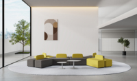 Banc d'attente modulaire commercial, canapé modulaire combinable pour hall public et réception