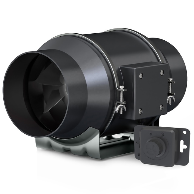 Hot Sale 6 Inch Inline Duct Fan 405 CFM EC Motor Variable Speed for Grow Tent Basement Bathroom High Quality ETL Listed
