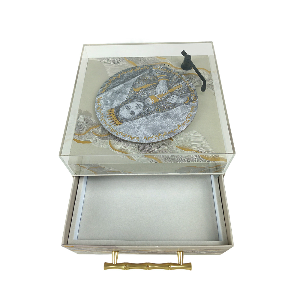 Boîte cadeau personnalisée pour platine vinyle - Style de référence 4