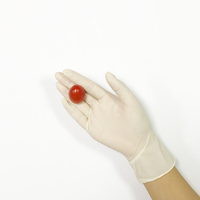 Gants d'examen jetables en latex sans poudre, épaisseur 5 MIL, longueur 24 CM, bord coupé, manchette lisse, usage général, fabriqués en Malaisie