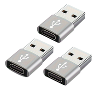 Adaptor pengisi daya USB C betina ke USB 2.0 jantan, catu daya baru untuk komputer Laptop mobil kamera ponsel