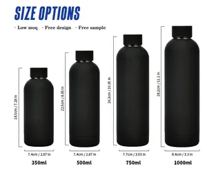Custom Logo 500ml Drink Bottle Stainless Steel Double Wall Vaccum <strong>Flask</strong> Thermos Thermal Rubber Paint Matte Sports Water Bottle - Product Image 3