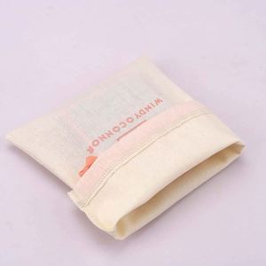 Natural <b>White</b> Custom Logo Color Muslin Cotton Drawstring <b>Bag</b> for Jewelry Custom Logo Cotton Muslin Gift Drawstring <b>Bag</b> - Product Image 6