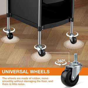 Personal Assistant Trolley Hairdressing Beauty Salon Rolling Auxiliary Cart with 2 Inch <b>Wheels</b> Salon Furniture <b>Plastic</b> Modern - Product Image 4