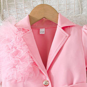 Conjunto de Ropa de Verano para Niñas de 7 Años, Color Rojo Rosa, <span class=keywords><strong>Gasa</strong></span> de Algodón, Transpirable, Manga Corta, Pantalones Anchos - Product Image 4