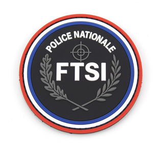 창조적 인 고무 패치 2D 3D 개인화 된 경찰 Nationale-FTSI 소프트 PVC 패치 라벨 배지 의류 야구 모자 - Product Image 1