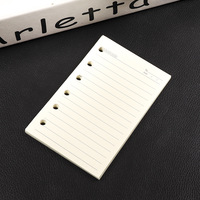 A5 A6 recharge papier ligné 6 trous 6 anneaux feuilles mobiles papier vierge remplaçable pour cahiers journaux journal cahier rechargeable