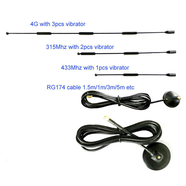 297mm 600MHz-6000MHz 5G 7dBi Strengthen Magnetic Whip Antenna 5G Antenna with 3000mm RG174 Cable SMA Male