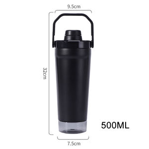 Nuevo Vaso Mezclador de Proteínas con Tapa de Flujo Rápido y Base Aislada de Acero Inoxidable, a Prueba de Fugas, de 20 oz, para Polvo Pre-Entrenamiento - Product Image 2