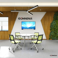 Bureau modulable interactif de style moderne, prix correct, table de travail collaborative, salle, bureau à domicile, hôtel, salon, bois