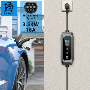 EVSOW FYEP07 Estación de Carga Rápida Portátil para Vehículos Eléctricos de 3.5KW 16A con Cable de 5M Negro Tipo 1/Tipo 2/ Interfaces Nuevas - Product Image 4