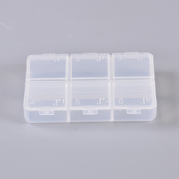 MM-PB054 boîte à pilules transparente à 6 compartiments avec imprimé Braille