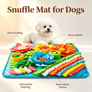 Alfombra Olfativa para Perros, Juguete de Enriquecimiento, Almohadilla de Alimentación Lenta Interactiva para Aliviar la Ansiedad, con Diseño Floral de Poliéster - Product Image 3