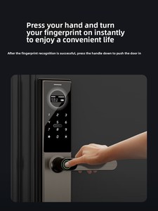 Cerradura Electrónica Inteligente con WiFi Sharp A3-B, Huella Dactilar, Anti-robo, con Aleación de Aluminio para Puerta de Vidrio - Product Image 4