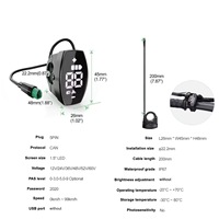 Bafang Mid Motor M620 M510 M560 VD03 Vélo électrique à affichage Bafang CAN Protocol Control Meter VD03 avec connecteur triangulaire à 5 broches