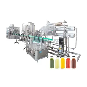 Automatic 3 in 1 glass bottle hot juice filling machine/production line
