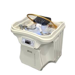 Kisen <span class=keywords><strong>Bac</strong></span> à shampoing portable pour spa capillaire et lavage de cheveux, avec système à deux réservoirs, compatible avec les prises de tension US, EU, AU, UK - Product Image 1