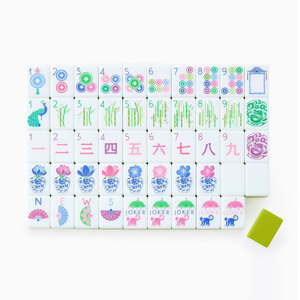 Ensemble de Mahjong Américain de Luxe Moderne Personnalisé, 166 Tuiles, Écologique, avec Paillettes et Sable Mouvant, Sac en Toile Acrylique pour Club de Mahjong - Product Image 3