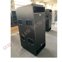 Subwoofer Profesional de Audio de 18 Pulgadas, Caja de Bajos Dobles para DJ con Sistema de Sonido PA de 1600W