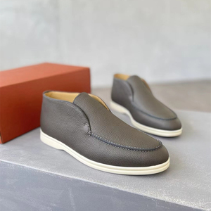 Mocassini da Uomo in Vera Pelle con Suola Morbida in Gomma, Stile <span class=keywords><strong>Old</strong></span> Money, Scarpe Casual alla Caviglia, Lusso Stile Italiano Originale - Product Image 6