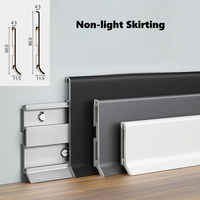 Profilé en aluminium minimaliste pour plinthe murale LED super étroite H5/6/8cm, diffuseur de lumière de bande néon en silicone pour plinthe de sol